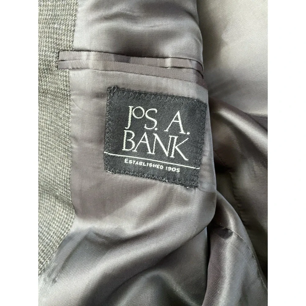 Jos‎ A Bank Men's Wool Cashmere 2 Button Brown Blazer Sportscoat 46L